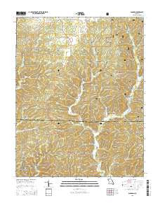 Gladden Missouri Current topographic map, 1:24000 scale, 7.5 X 7.5 Minute, Year 2015