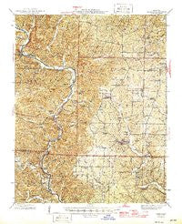 Grandin Missouri Historical topographic map, 1:62500 scale, 15 X 15 Minute, Year 1946