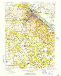 Hannibal Missouri Historical topographic map, 1:62500 scale, 15 X 15 Minute, Year 1936