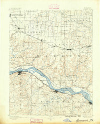 Hermann Missouri Historical topographic map, 1:125000 scale, 30 X 30 Minute, Year 1890