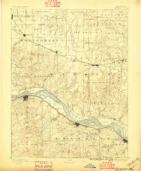Hermann Missouri Historical topographic map, 1:125000 scale, 30 X 30 Minute, Year 1890