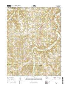 Iberia Missouri Current topographic map, 1:24000 scale, 7.5 X 7.5 Minute, Year 2015