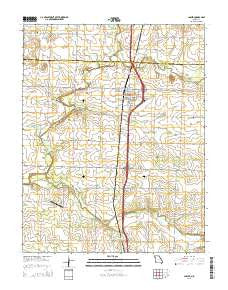 Jasper Missouri Current topographic map, 1:24000 scale, 7.5 X 7.5 Minute, Year 2015