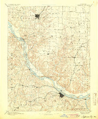 Jefferson City Missouri Historical topographic map, 1:125000 scale, 30 X 30 Minute, Year 1894