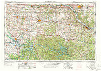 Jefferson City Missouri Historical topographic map, 1:250000 scale, 1 X 2 Degree, Year 1955