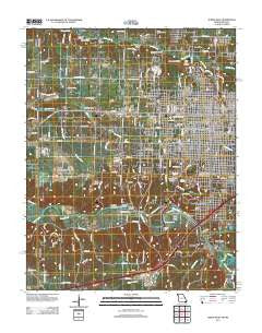 Joplin West Missouri Historical topographic map, 1:24000 scale, 7.5 X 7.5 Minute, Year 2011
