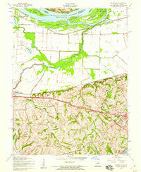 Kampville Missouri Historical topographic map, 1:24000 scale, 7.5 X 7.5 Minute, Year 1954