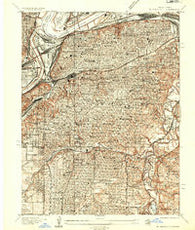 Kansas City Missouri Historical topographic map, 1:24000 scale, 7.5 X 7.5 Minute, Year 1935