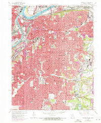 Kansas City Missouri Historical topographic map, 1:24000 scale, 7.5 X 7.5 Minute, Year 1964