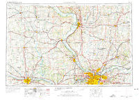 Kansas City Missouri Historical topographic map, 1:250000 scale, 1 X 2 Degree, Year 1956
