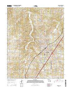Lebanon Missouri Current topographic map, 1:24000 scale, 7.5 X 7.5 Minute, Year 2015