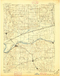 Lexington Missouri Historical topographic map, 1:125000 scale, 30 X 30 Minute, Year 1889