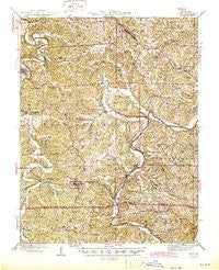 Linn Missouri Historical topographic map, 1:62500 scale, 15 X 15 Minute, Year 1945
