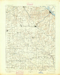 Louisiana Missouri Historical topographic map, 1:125000 scale, 30 X 30 Minute, Year 1890