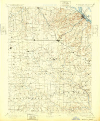 Louisiana Missouri Historical topographic map, 1:125000 scale, 30 X 30 Minute, Year 1890