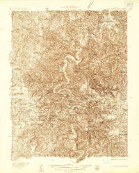 Macks Creek Missouri Historical topographic map, 1:48000 scale, 15 X 15 Minute, Year 1934