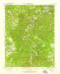 Macks Creek Missouri Historical topographic map, 1:62500 scale, 15 X 15 Minute, Year 1934