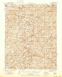 Manes Missouri Historical topographic map, 1:62500 scale, 15 X 15 Minute, Year 1943