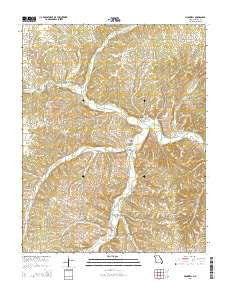 McDowell Missouri Current topographic map, 1:24000 scale, 7.5 X 7.5 Minute, Year 2015