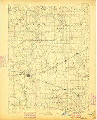 Mexico Missouri Historical topographic map, 1:125000 scale, 30 X 30 Minute, Year 1890