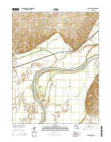 Miami Station Missouri Current topographic map, 1:24000 scale, 7.5 X 7.5 Minute, Year 2015