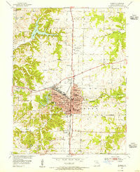 Moberly Missouri Historical topographic map, 1:24000 scale, 7.5 X 7.5 Minute, Year 1953