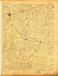 Moberly Missouri Historical topographic map, 1:125000 scale, 30 X 30 Minute, Year 1890