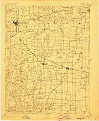 Moberly Missouri Historical topographic map, 1:125000 scale, 30 X 30 Minute, Year 1890