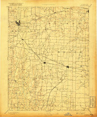 Moberly Missouri Historical topographic map, 1:125000 scale, 30 X 30 Minute, Year 1890