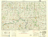 Moberly Missouri Historical topographic map, 1:250000 scale, 1 X 2 Degree, Year 1957