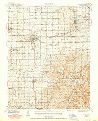 Monett Missouri Historical topographic map, 1:62500 scale, 15 X 15 Minute, Year 1943