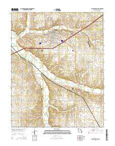 Mount Vernon Missouri Current topographic map, 1:24000 scale, 7.5 X 7.5 Minute, Year 2015