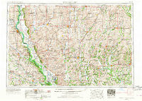 Nebraska City Nebraska Historical topographic map, 1:250000 scale, 1 X 2 Degree, Year 1955