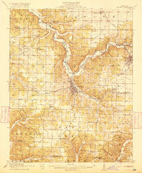 Neosho Missouri Historical topographic map, 1:62500 scale, 15 X 15 Minute, Year 1916