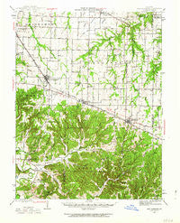 New Florence Missouri Historical topographic map, 1:62500 scale, 15 X 15 Minute, Year 1942