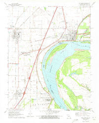 New Madrid Missouri Historical topographic map, 1:24000 scale, 7.5 X 7.5 Minute, Year 1971