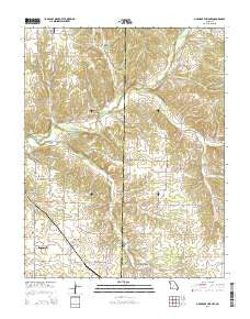 Oak Grove Heights Missouri Current topographic map, 1:24000 scale, 7.5 X 7.5 Minute, Year 2015