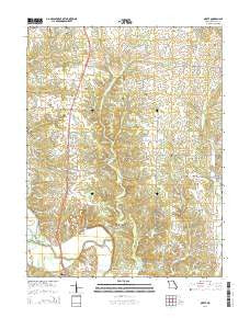 Okete Missouri Current topographic map, 1:24000 scale, 7.5 X 7.5 Minute, Year 2014
