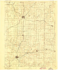Olathe Kansas Historical topographic map, 1:125000 scale, 30 X 30 Minute, Year 1893