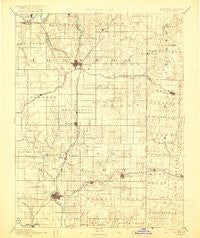 Olathe Kansas Historical topographic map, 1:125000 scale, 30 X 30 Minute, Year 1893