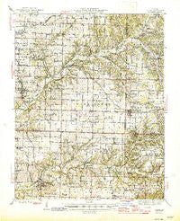 Ozark Missouri Historical topographic map, 1:62500 scale, 15 X 15 Minute, Year 1945