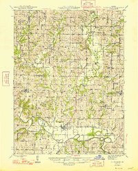 Pattonsburg Missouri Historical topographic map, 1:62500 scale, 15 X 15 Minute, Year 1948