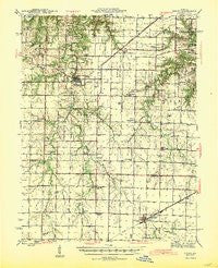 Perry Missouri Historical topographic map, 1:62500 scale, 15 X 15 Minute, Year 1945