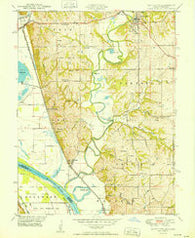 Platte City Missouri Historical topographic map, 1:24000 scale, 7.5 X 7.5 Minute, Year 1950