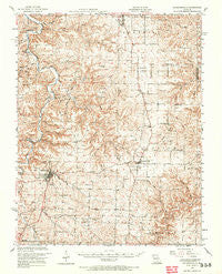 Raymondville Missouri Historical topographic map, 1:62500 scale, 15 X 15 Minute, Year 1951