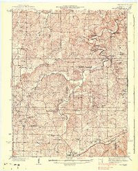 Redbird Missouri Historical topographic map, 1:62500 scale, 15 X 15 Minute, Year 1938
