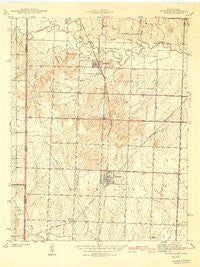 Richards Missouri Historical topographic map, 1:24000 scale, 7.5 X 7.5 Minute, Year 1942