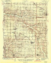 Ritchey Missouri Historical topographic map, 1:62500 scale, 15 X 15 Minute, Year 1943