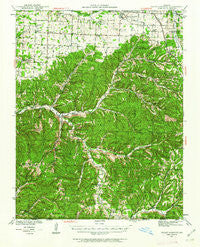 Rocky Comfort Missouri Historical topographic map, 1:62500 scale, 15 X 15 Minute, Year 1941