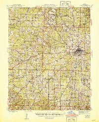 Salem Missouri Historical topographic map, 1:62500 scale, 15 X 15 Minute, Year 1945
